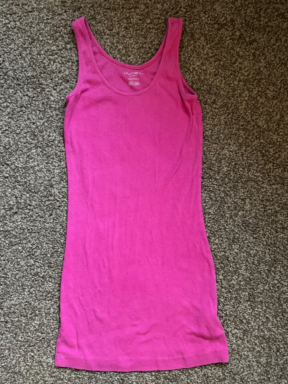 A Pea in the Pod Pink Ribbed Maternity Tank